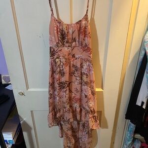 Pink floral dress